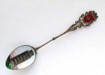 Ложечка серебро живописная эмаль, Артикул 597