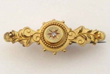 Антикварная золотая брошь, Артикул 113