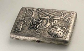 Портсигар серебряный Модерн, Артикул 952