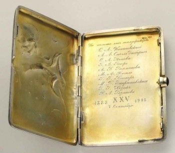 Портсигар серебряный Модерн, Артикул 952