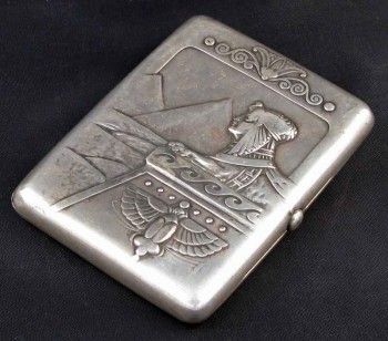 Портсигар Арт-Деко Египетская тема СССР, Артикул 1000