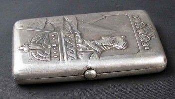 Портсигар Арт-Деко Египетская тема СССР, Артикул 1000
