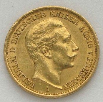 Монета 20 марок 1907 год, Артикул 305