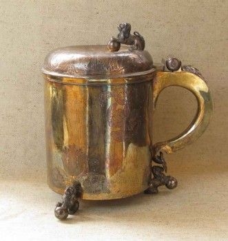 Пивная кружка серебряная, Артикул 108