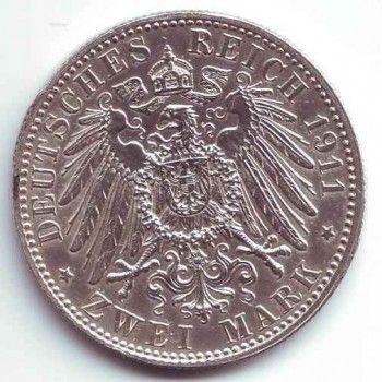 Монета 2 марки Бавария 1911год, Артикул 8158