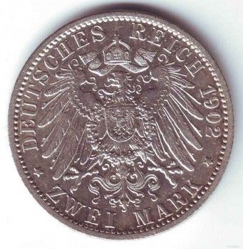 Монета 2 марки Пруссия 1902 год, Артикул 8160