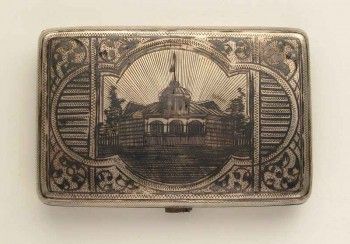Портсигар старинный серебряный Россия Модерн, Артикул 118
