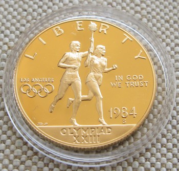 США 10 долларов 1984 Олимпиада Лос-Анджелес 1984 г., Артикул 318